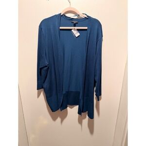 Lane Bryant Womens Teal Open Front Cardigan Plus Size 26/28 NWT